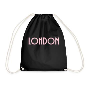 London - Drawstring Bag - black - Front