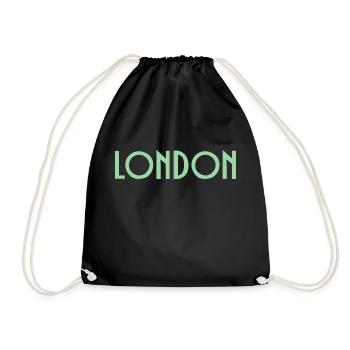 London - Drawstring Bag - black - Front