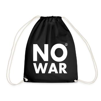 No war - Drawstring Bag - black - Front