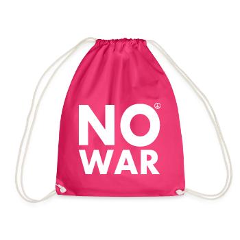 No war - Drawstring Bag - fuchsia - Front
