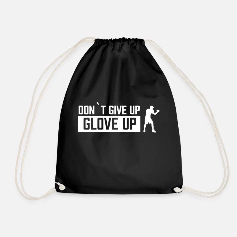 Don´t give up - Glove up Boxen - Turnbeutel - Schwarz