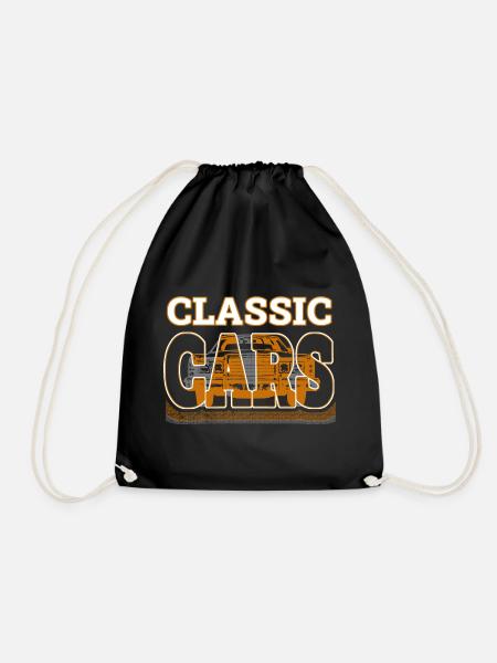 Classic Cars - Drawstring Bag - black