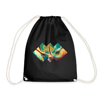 Flowerbeast 08 - by Art Vindeyre - Drawstring Bag - black - Front