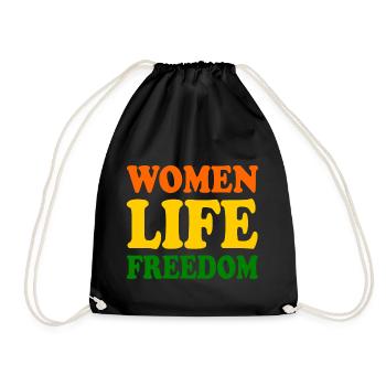 Women life freedom iran - Turnbeutel - Schwarz - Vorne