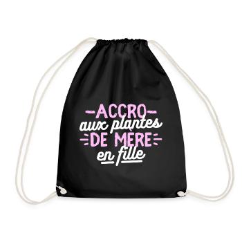 Accro aux plantes de mère en fille - Sac de sport léger - noir - Devant
