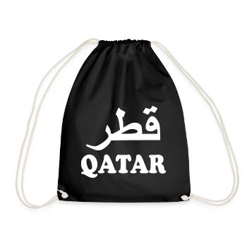 Qatar - Drawstring Bag - black - Front