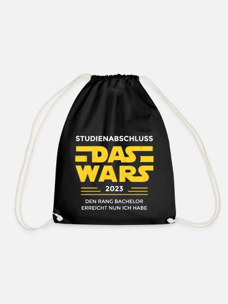 Studium Abschluss das wars Bachelor Geschenkidee - Turnbeutel - Schwarz