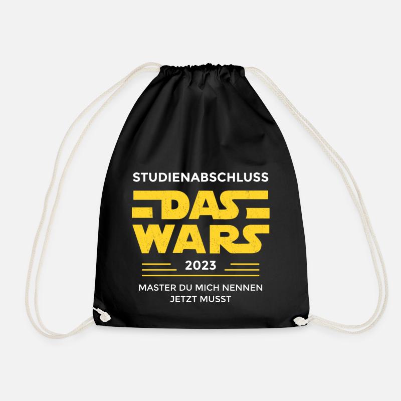 Studium Master Abschluss 2023 das wars Geschenk - Turnbeutel - Schwarz
