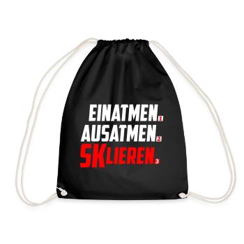 Eskalieren SKlieren sklieren | Farbe änderbar - Turnbeutel - Schwarz - Vorne