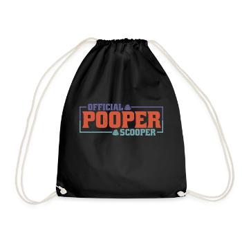 Official Pooper Scooper 24 - Turnbeutel - Schwarz - Vorne