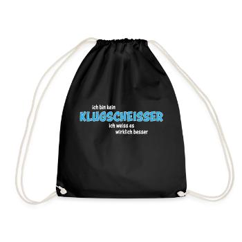 ich bin kein Klugscheisser - Turnbeutel - Schwarz - Vorne