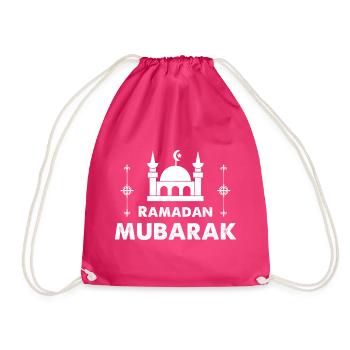 Ramadan Mubarak - Drawstring Bag - fuchsia - Front
