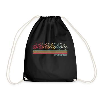 Cycologist ... Mountain Biking - Turnbeutel - Schwarz - Vorne