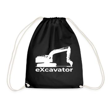 excavatrice ouvrier de la construction construction génie civil excavatrice machine de construction - Sac de sport léger - noir - Devant