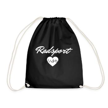 Radsport Rennrad Rennradfahrer - Turnbeutel - Schwarz - Vorne