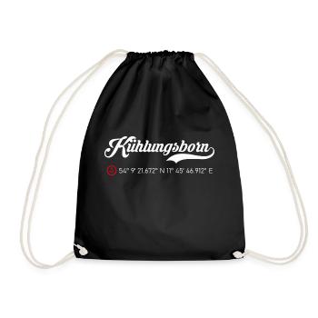 Kühlungsborn roter Anker - Turnbeutel - Schwarz - Vorne