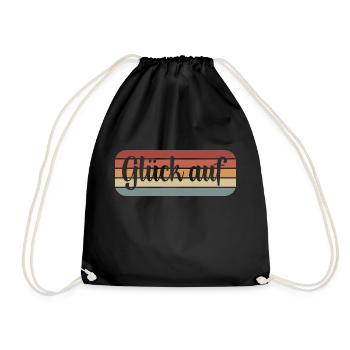 Glück auf Gruß - Turnbeutel - Schwarz - Vorne
