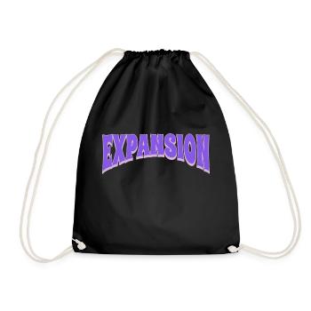 expasion - Drawstring Bag - black - Front