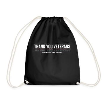 Merci aux anciens combattants ! Merci pour votre service - Sac de sport léger - noir - Devant