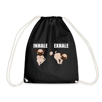 Inspirer, Expirer - Carlin, Yoga, Exercice, Sports canins - Sac de sport léger - noir - Devant