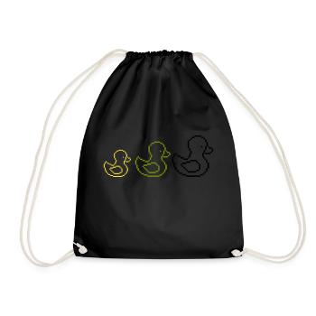 Canards pixellisés - Sac de sport léger - noir - Devant