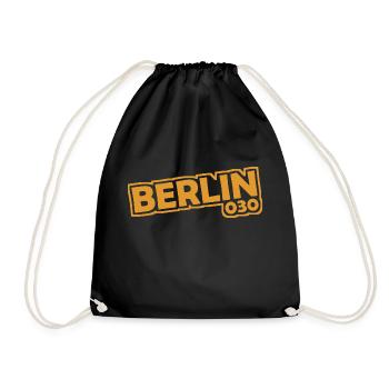 Berlin - 030 - Capital - Germany - Area Code - Drawstring Bag - black - Front