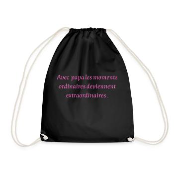 papa les moments ordinaires deviennent extraordina - Sac de sport léger - noir - Devant