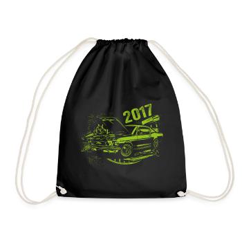 2017 Geburtstag Oldtimer Modell 2017 Vintage 2017 - Turnbeutel - Schwarz - Vorne