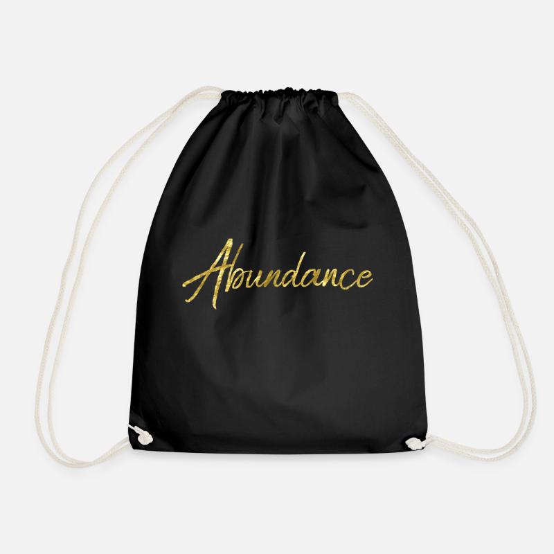 Abundance - Drawstring Bag - black