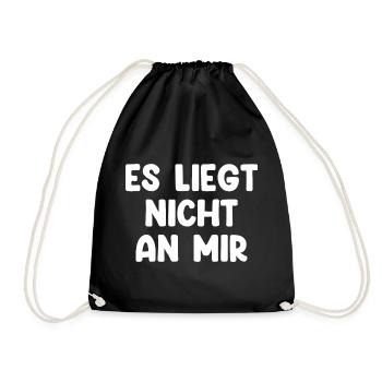 Es Liegt Nicht An Mir - Turnbeutel - Schwarz - Vorne