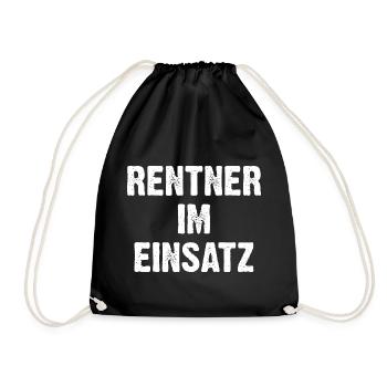 Rentner Im Einsatz - Turnbeutel - Schwarz - Vorne