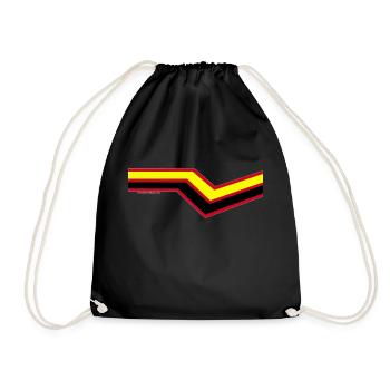 Latex Rubber Fetisch - Turnbeutel - Schwarz - Vorne