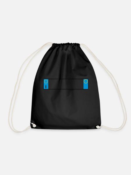 license plate Italy_g1 - Drawstring Bag - black