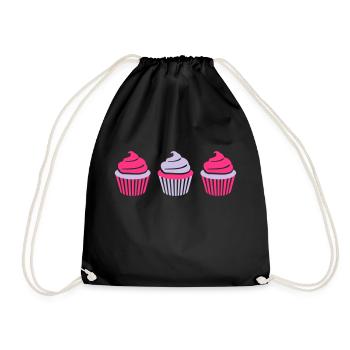 Cupcake - Turnbeutel - Schwarz - Vorne