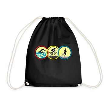 Triathlon - Drawstring Bag - black - Front
