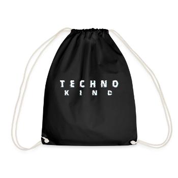 Techno Kind Raver DJ Acid House Minimal Trance - Turnbeutel - Schwarz - Vorne