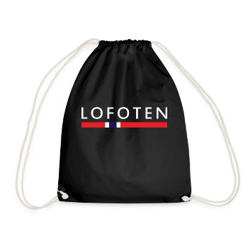 Lofoten Nord Cadeau pays scandinaves - Sac de sport léger - noir - Devant