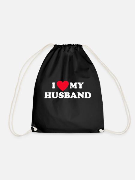 I Love My Husband - Turnbeutel - Schwarz