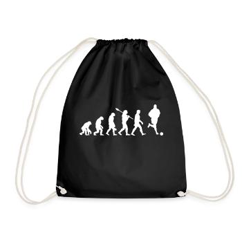 Foot Évolution du Singe Au Footballeur - Sac de sport léger - noir - Devant