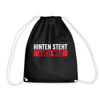 auch as - Turnbeutel - Schwarz - Vorne