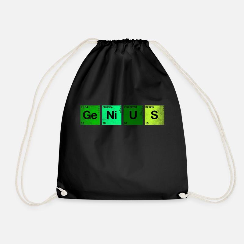 Genius - Drawstring Bag - black