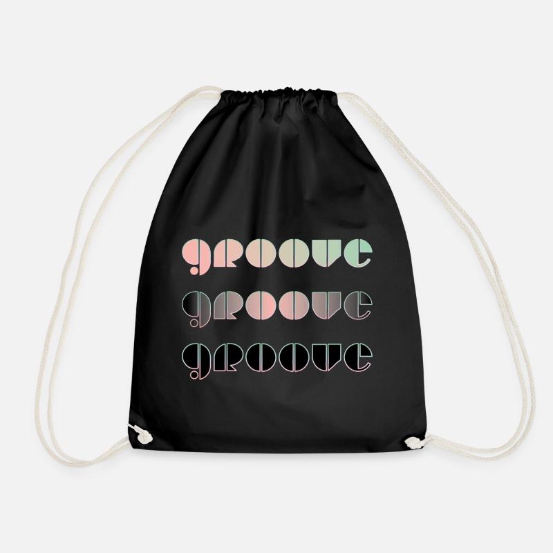 Groove - Drawstring Bag - black