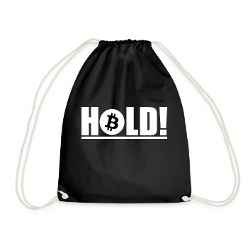 Crypto Hold Currency Bitcoin Digital Coin Merch - Turnbeutel - Schwarz - Vorne
