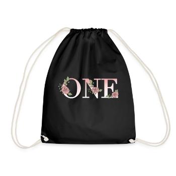 One - Drawstring Bag - black - Front