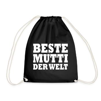 Beste mutti der welt - Turnbeutel - Schwarz - Vorne