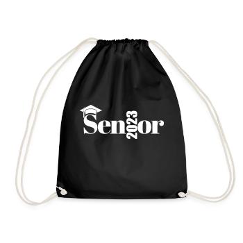 Senior 2023 - Proud Graduated Cool Graduation Gift - Drawstring Bag - black - Front