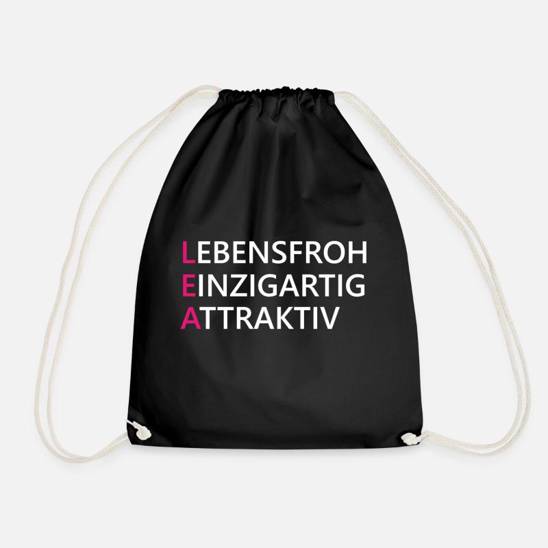 Lea Name Geschenk - Turnbeutel - Schwarz