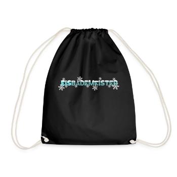 Eistauchen Winterschwimmen Eisbaden - Turnbeutel - Schwarz - Vorne