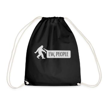 Yeti Zitat ew people - Turnbeutel - Schwarz - Vorne