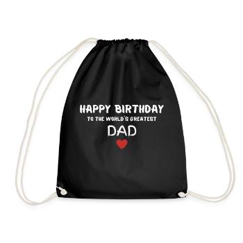 Happy Birthday Papa Lieblingsmensch Geburtstag - Turnbeutel - Schwarz - Vorne